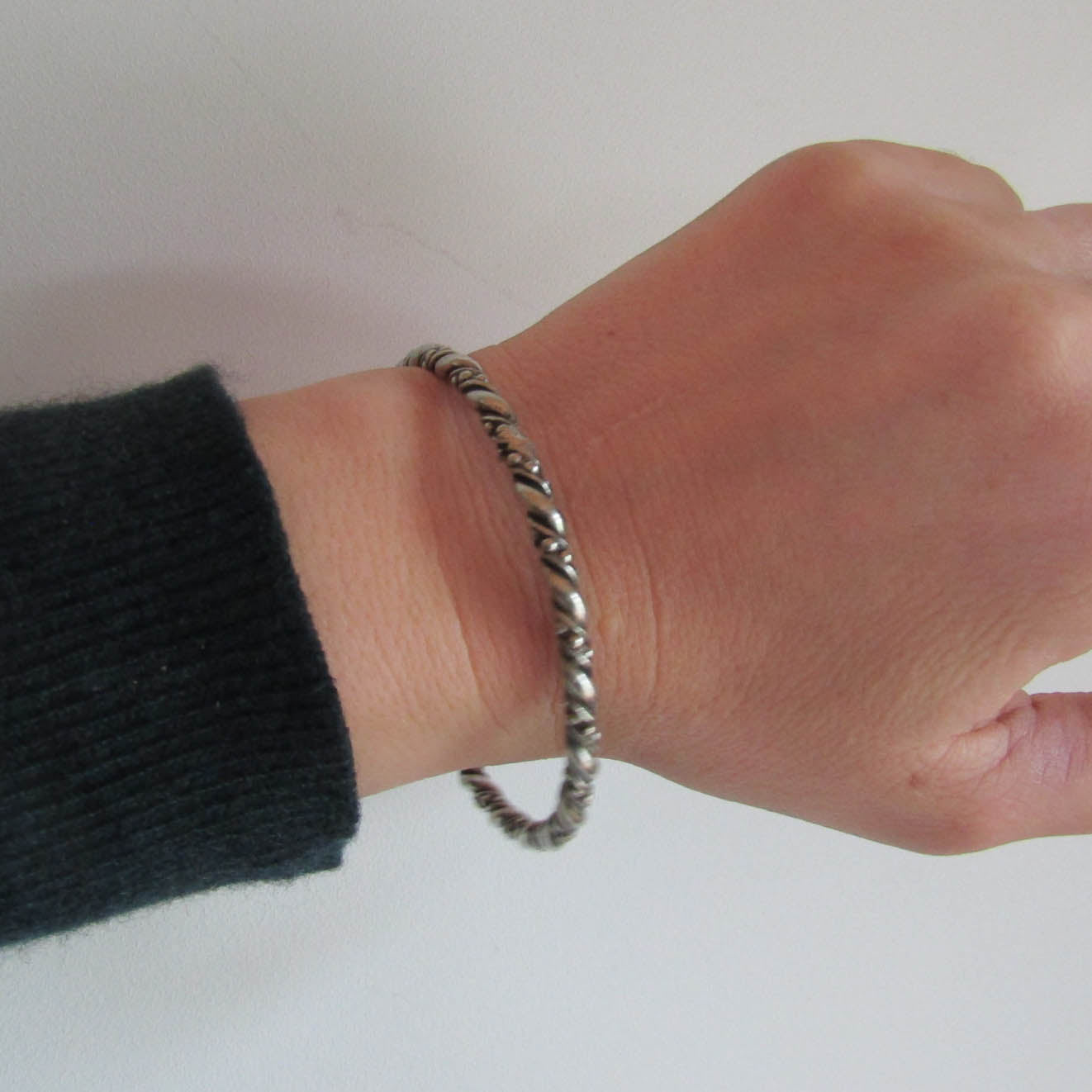 Vintage French Silver Bangle