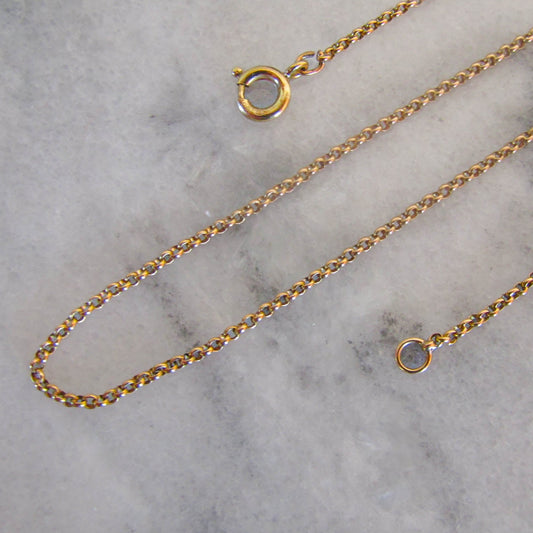 Vintage 18k Solid Gold French Belcher Chain