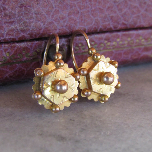 Antique French Victorian Drop/Dangle Earrings c. 1900