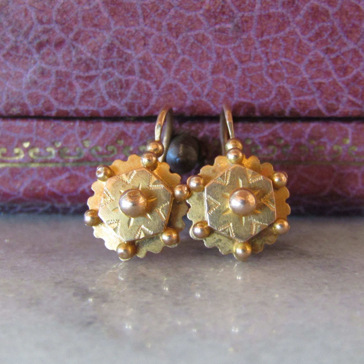 Antique French Victorian Drop/Dangle Earrings c. 1900