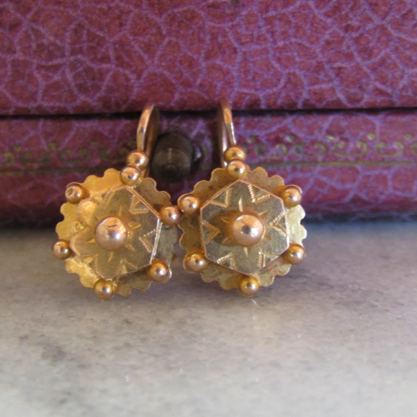 Antique French Victorian Drop/Dangle Earrings c. 1900