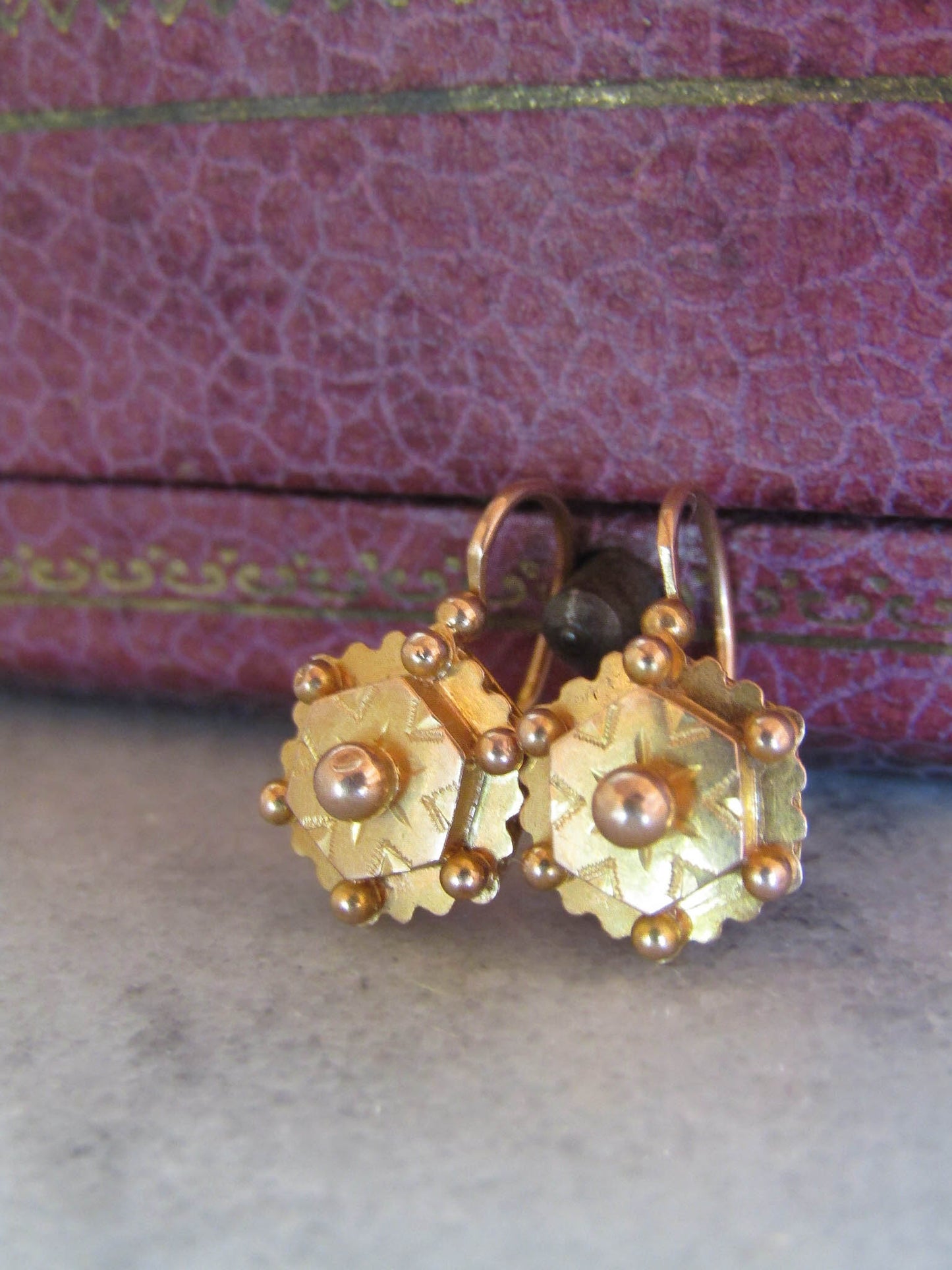 Antique French Victorian Drop/Dangle Earrings c. 1900