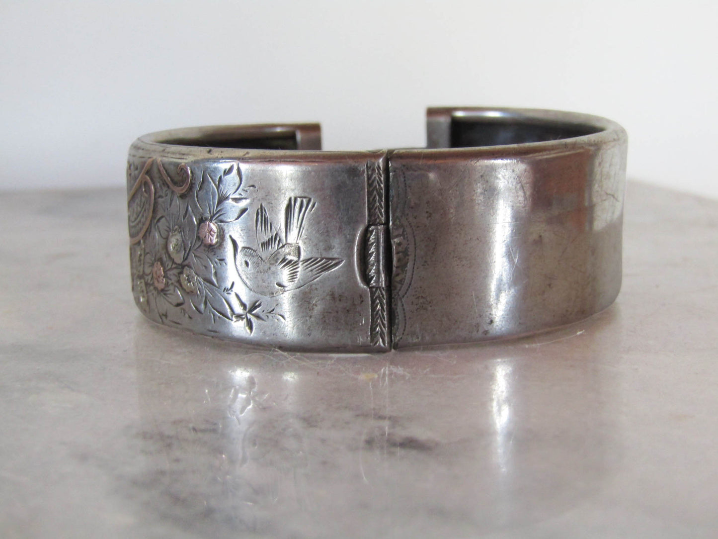 Antique Silver Victorian Bangle Bracelet