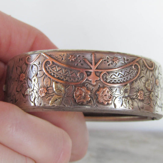 Antique Silver Victorian Bangle Bracelet