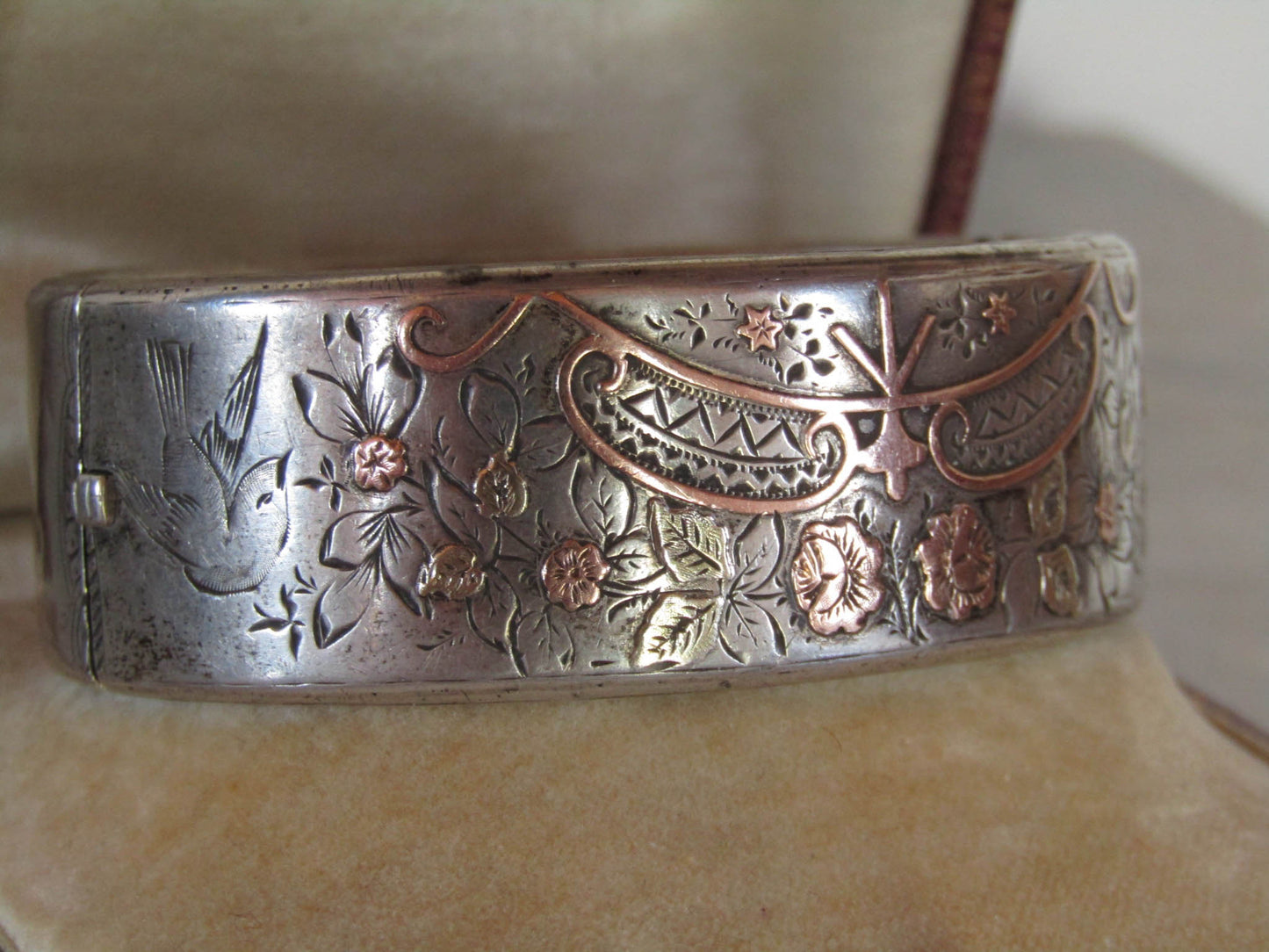 Antique Silver Victorian Bangle Bracelet