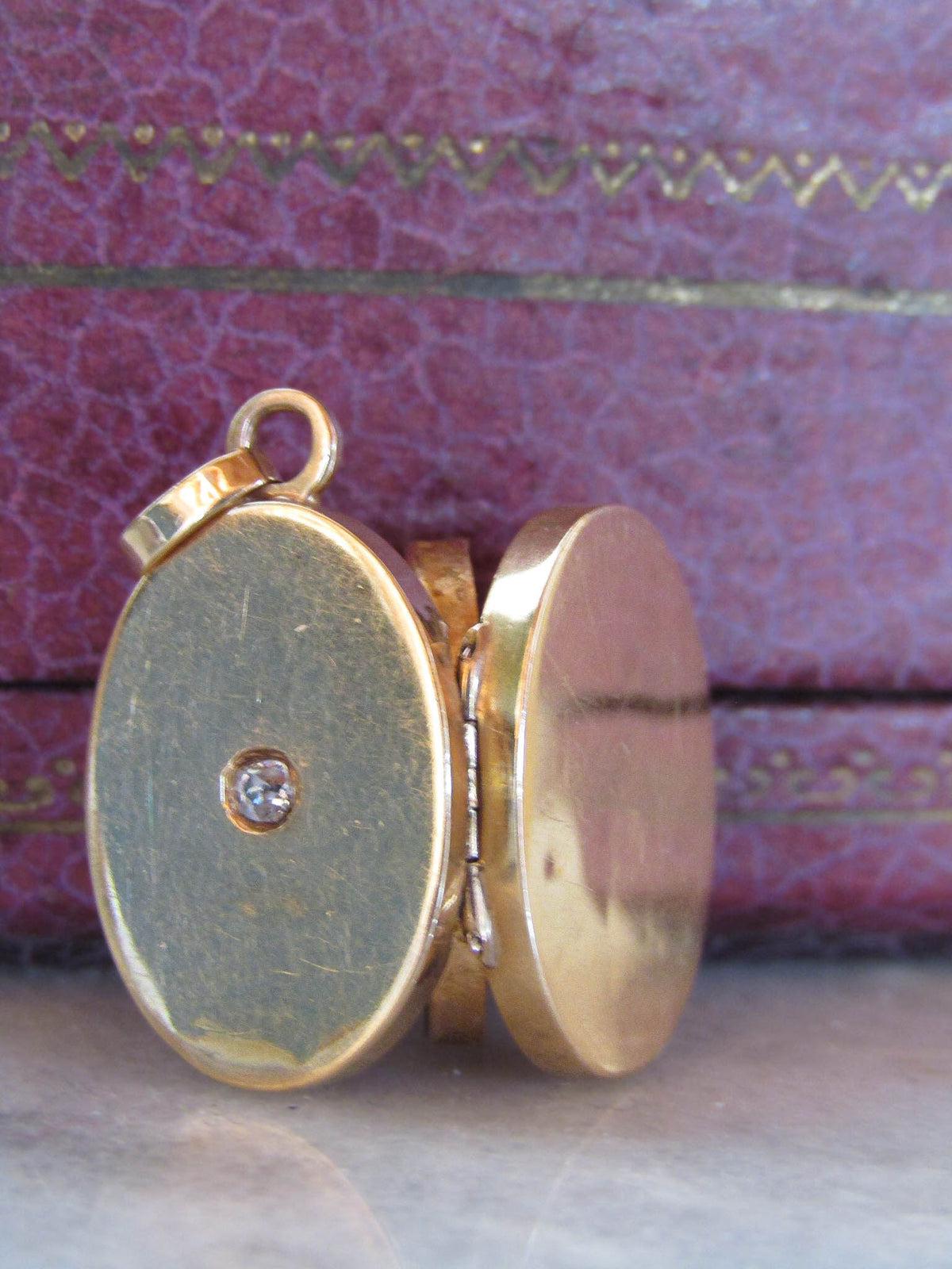 Antique Diamond and Solid 18K Yellow Gold Locket of French Origin, XIX Century
