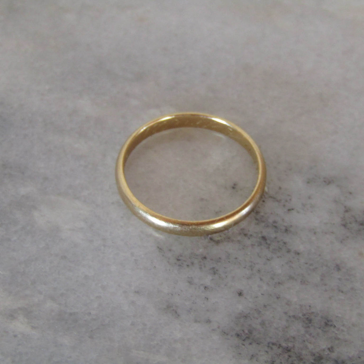 Vintage Inscribed 18K Solid Gold French Wedding Band dated 1937
