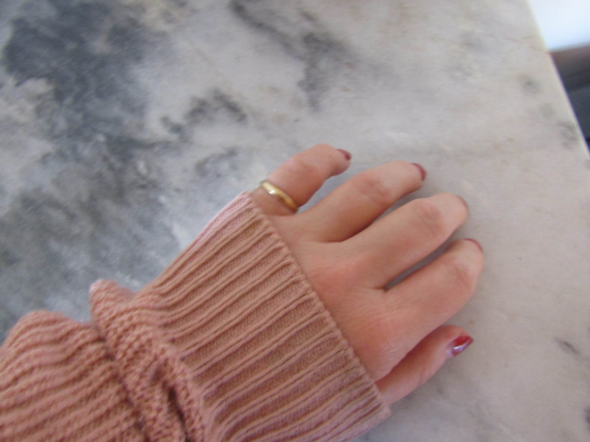 Vintage Inscribed 18K Solid Gold French Wedding Band dated 1937