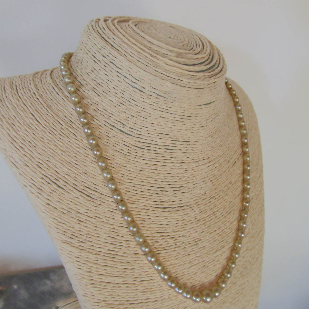 Antique Art Deco Sapphire and Diamond Cultured Pearl Necklace c. 1925