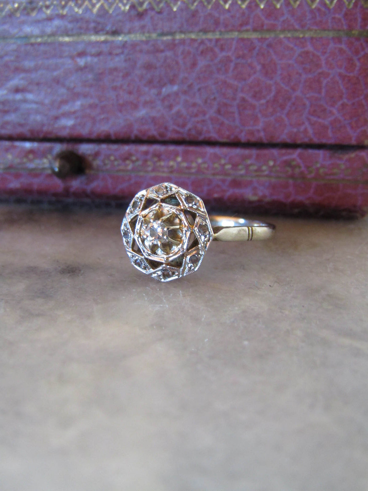 Antique Art Deco Platinum and Diamond Solitaire Ring c. 1920