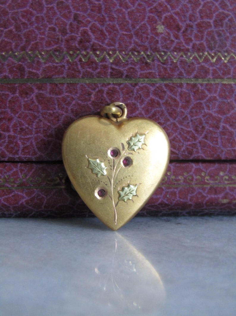 Antique Edwardian Sweet Heart Pendant, French Romantic Pendant c. 1900