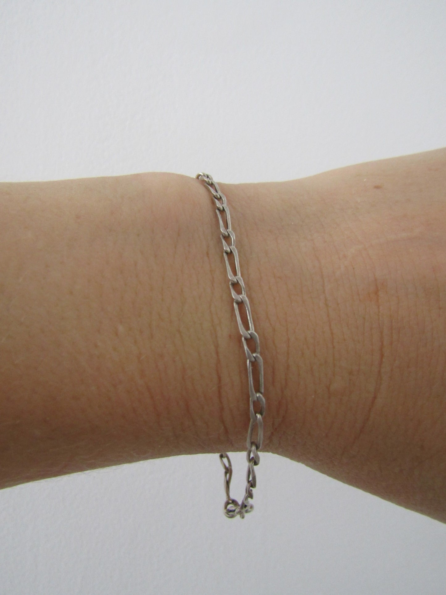 Antique Silver link bracelet, Timeless antique French bracelet