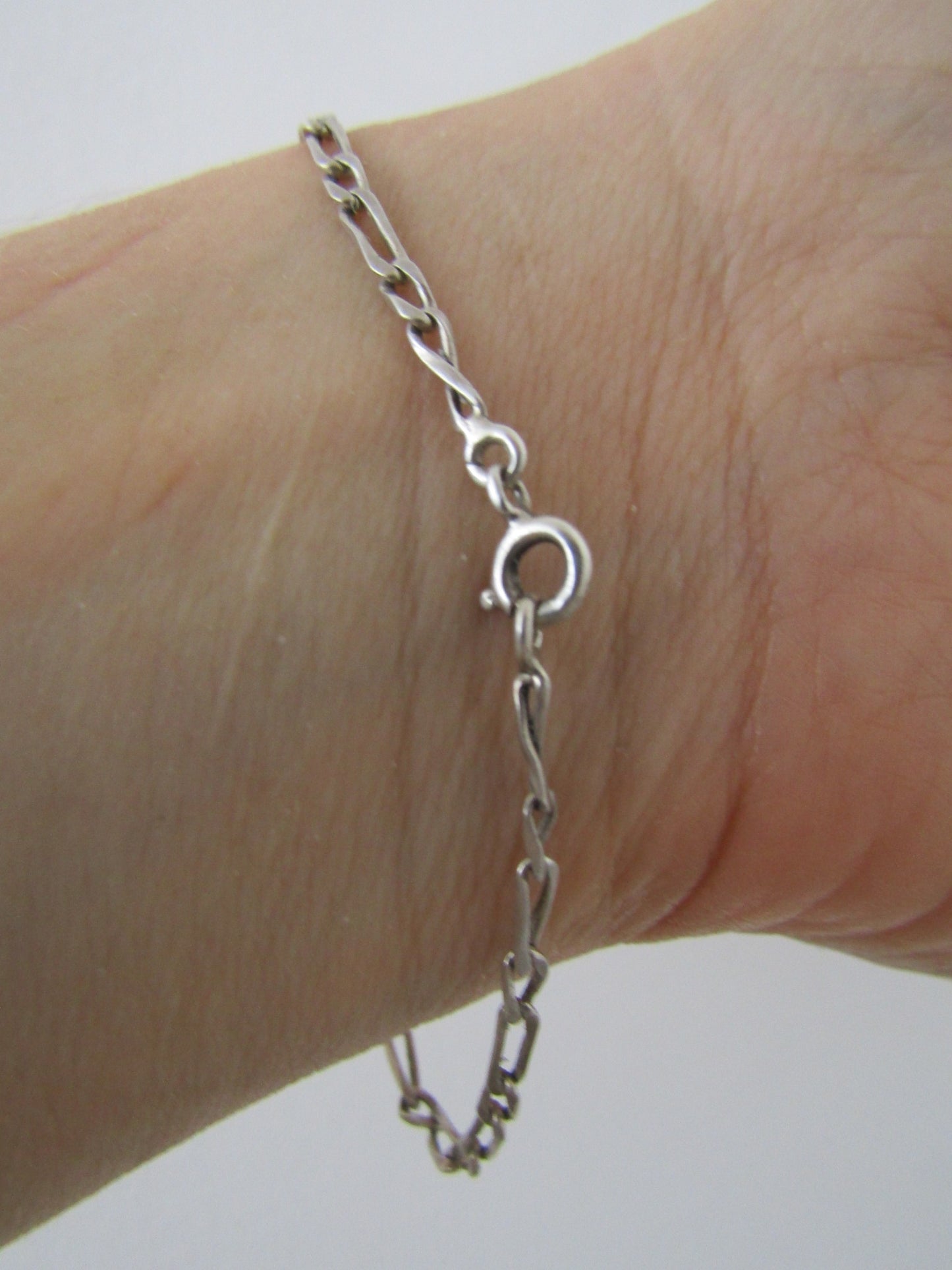 Antique Silver link bracelet, Timeless antique French bracelet