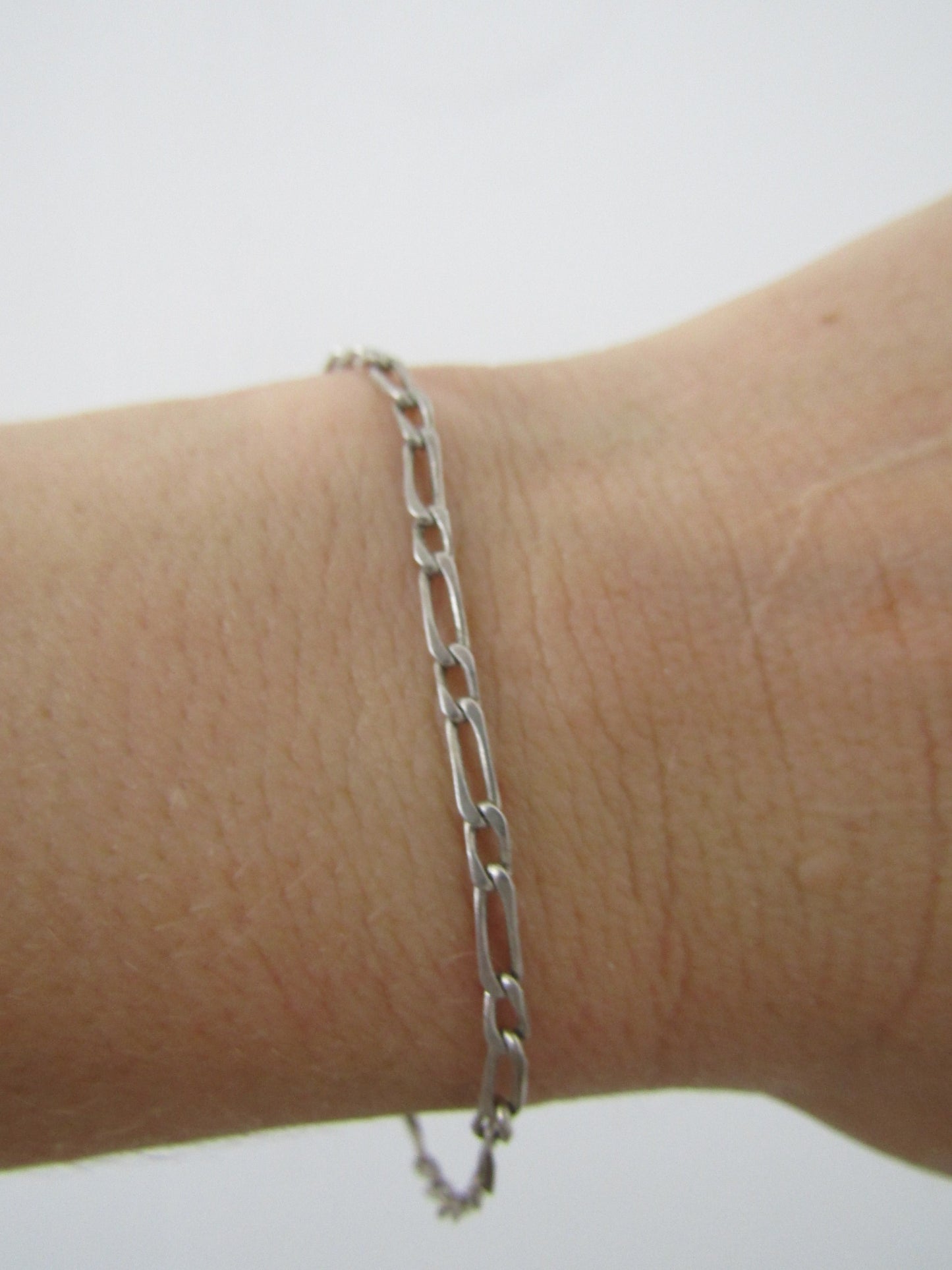 Antique Silver link bracelet, Timeless antique French bracelet