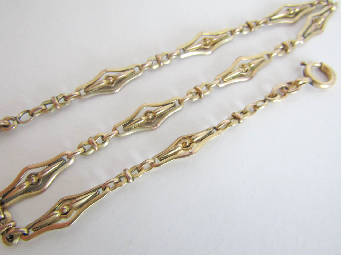 Antique French Gold Fill Art Deco Watch Chain