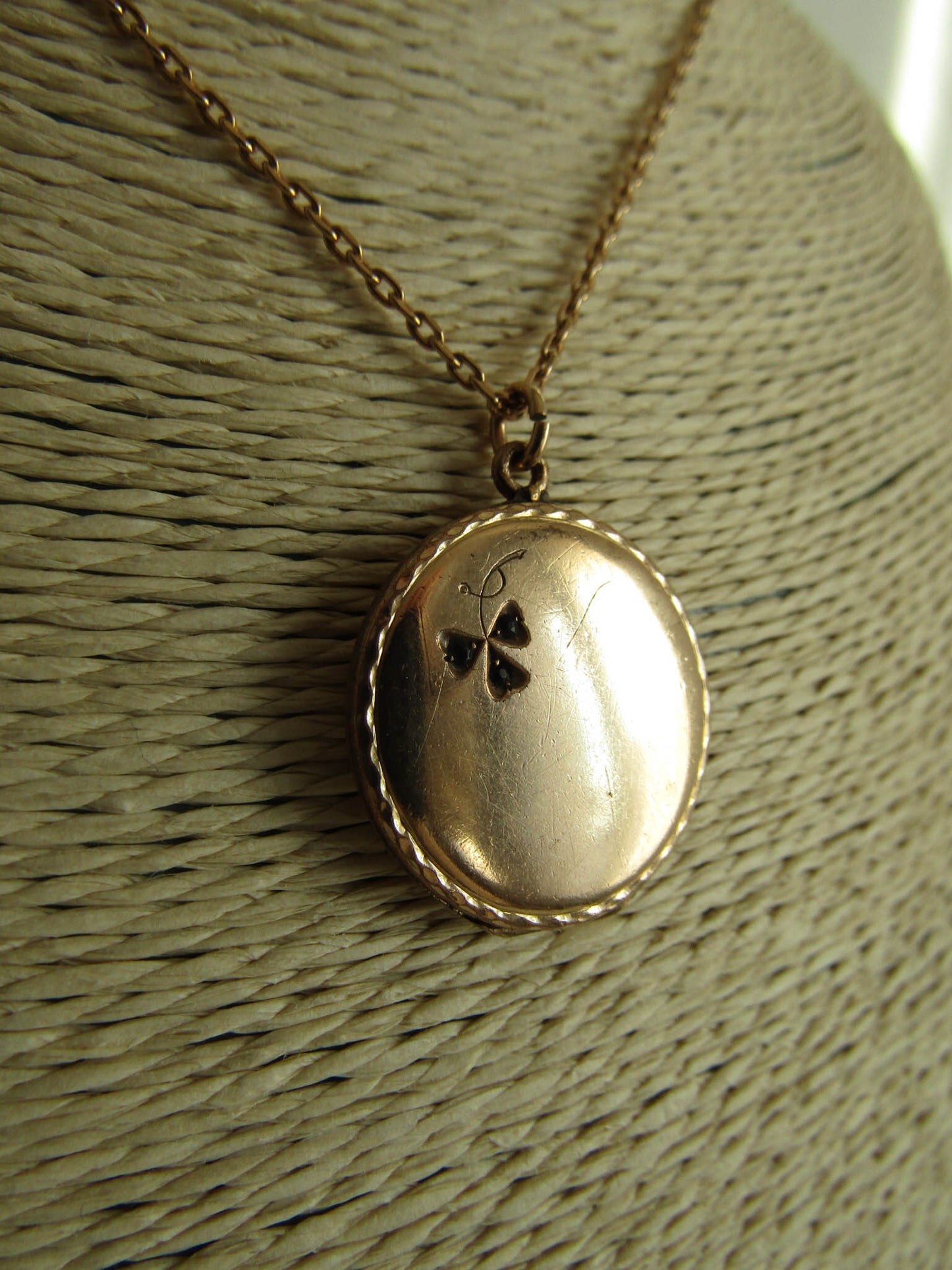 Antique Gold Filled Art Nouveau Round Locket, Antique French Locket c. 1900