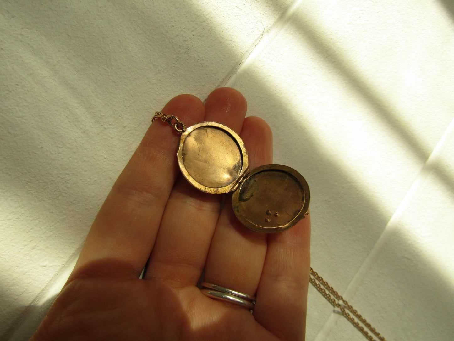 Antique Gold Filled Art Nouveau Round Locket, Antique French Locket c. 1900