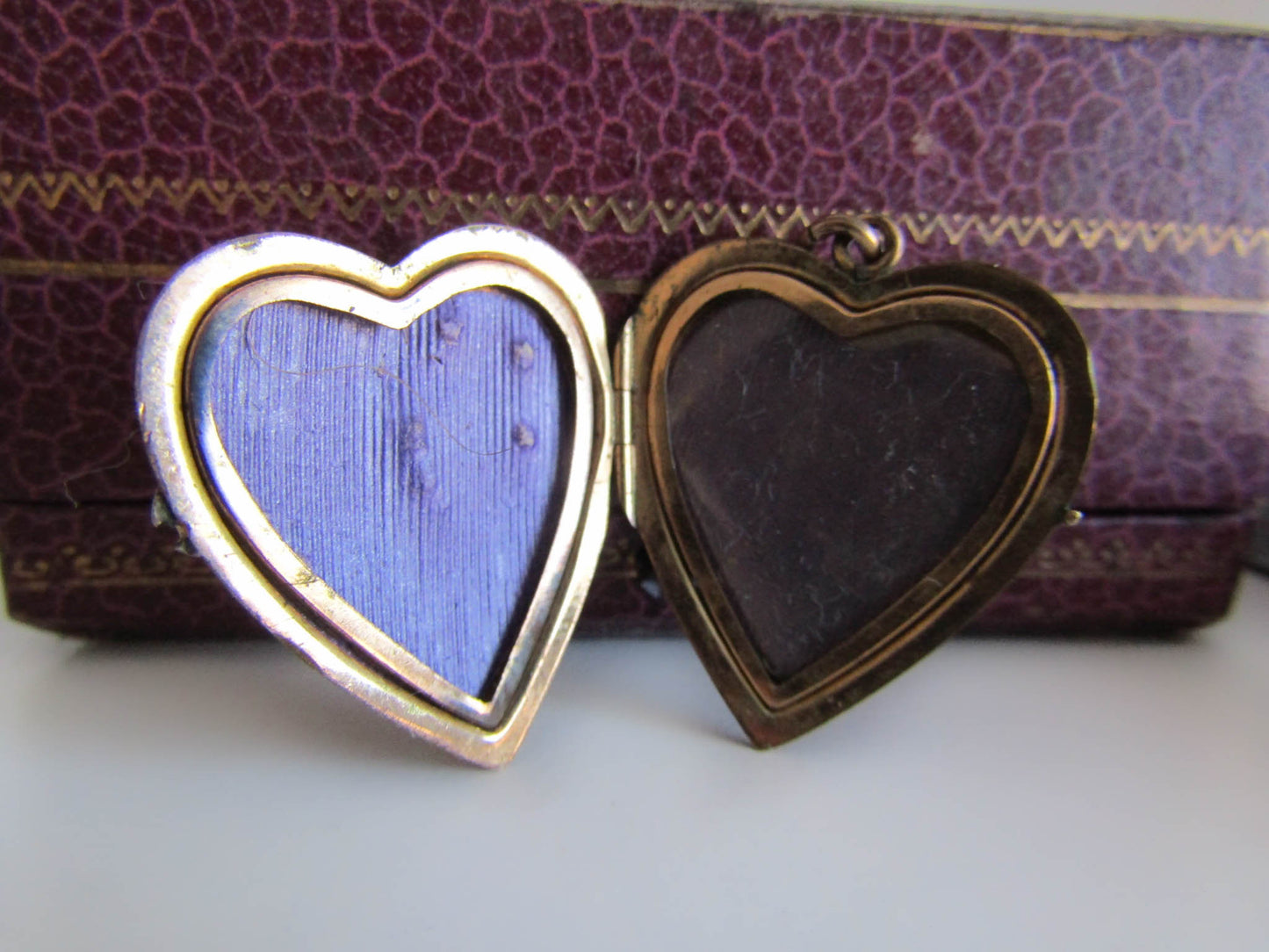 Art Nouveau Gold Filled Heart Locket, Antique French Gold Filled Heart Pendant