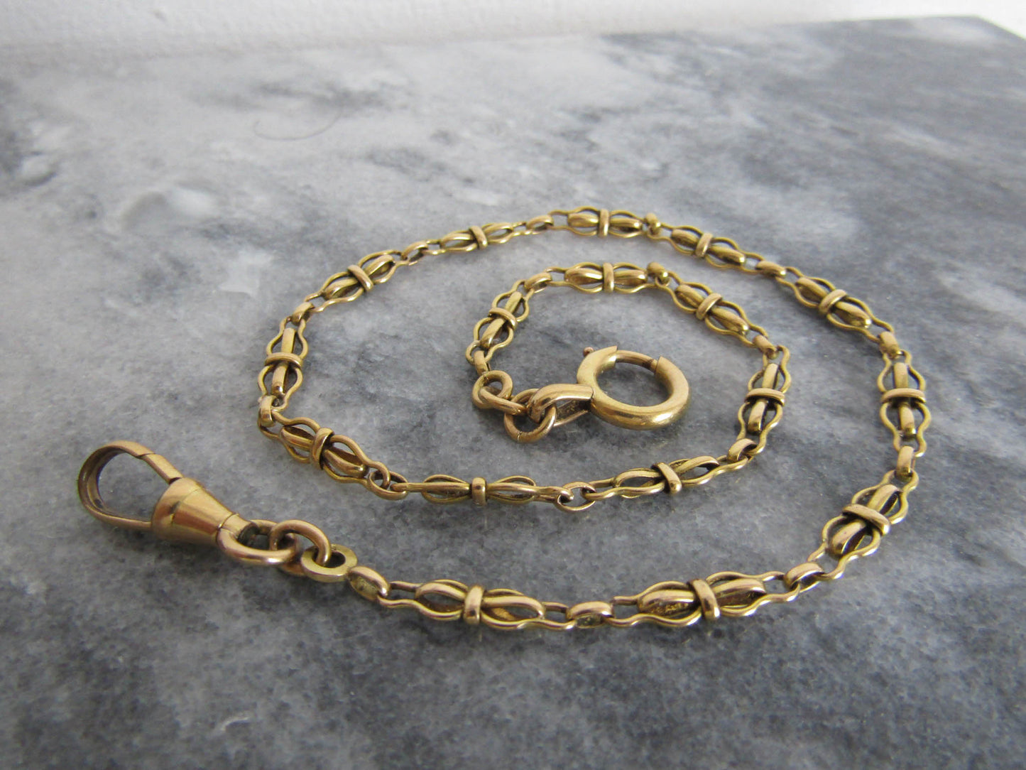 Antique Gold Filled Watch Chain, Vintage Bracelet or Choker, French antique watch chain