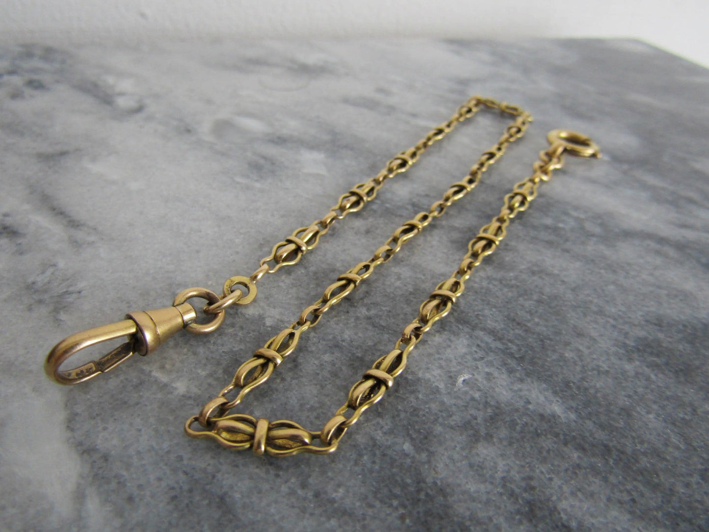 Antique Gold Filled Watch Chain, Vintage Bracelet or Choker, French antique watch chain