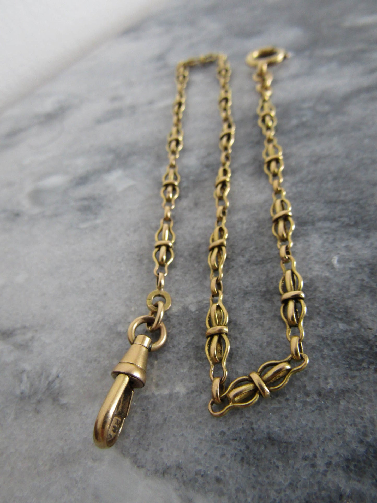 Antique Gold Filled Watch Chain, Vintage Bracelet or Choker, French antique watch chain