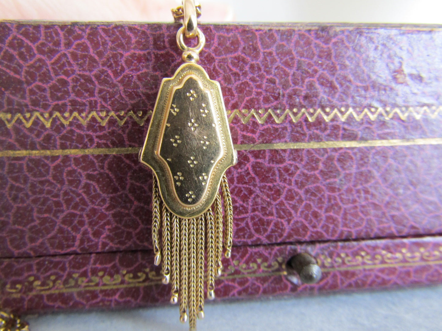 18K Napoleon III Tassel Fob Pendant, Antique Gold Watch Chain Charm