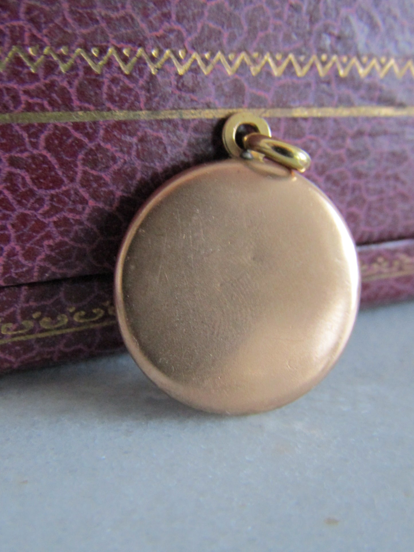 Antique French Gold Filled Pendant with Glass Pearls c. 1900